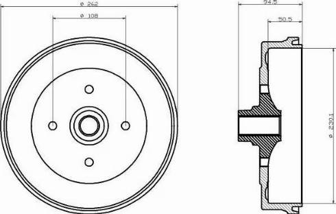 HELLA PAGID 8DT355301251 - Bubanj kočnica www.molydon.hr