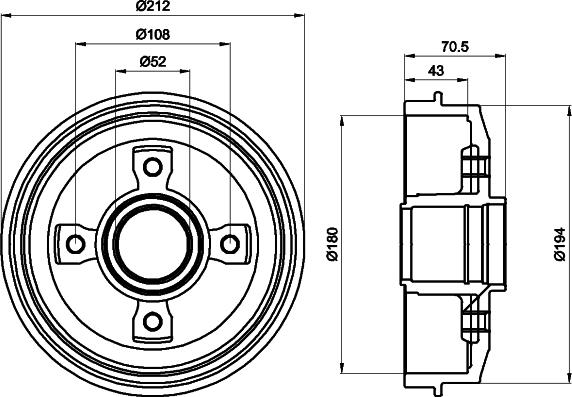 HELLA PAGID 8DT 355 301-211 - Bubanj kočnica www.molydon.hr