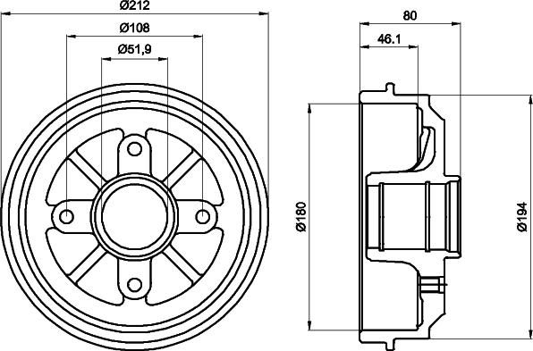 HELLA PAGID 8DT 355 301-281 - Bubanj kočnica www.molydon.hr