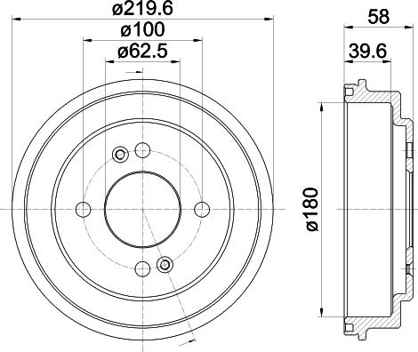 HELLA PAGID 8DT 355 303-031 - Bubanj kočnica www.molydon.hr