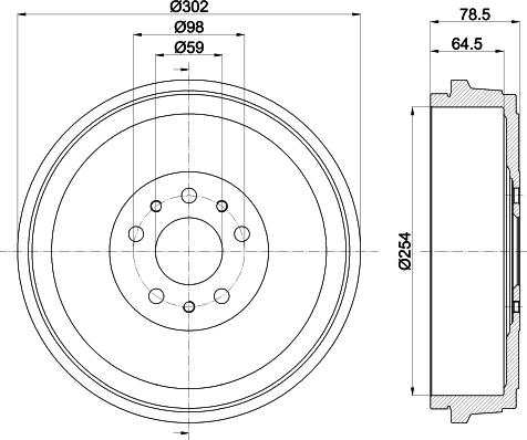 HELLA PAGID 8DT 355 303-341 - Bubanj kočnica www.molydon.hr