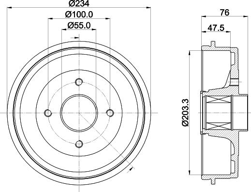 HELLA PAGID 8DT 355 303-321 - Bubanj kočnica www.molydon.hr