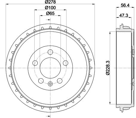 HELLA PAGID 8DT355303251 - Bubanj kočnica www.molydon.hr