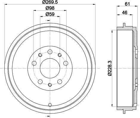 HELLA PAGID 8DT 355 303-211 - Bubanj kočnica www.molydon.hr