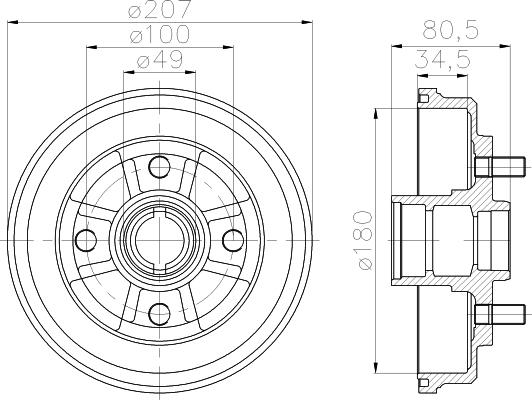 HELLA PAGID 8DT 355 302-061 - Bubanj kočnica www.molydon.hr