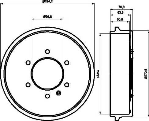 HELLA PAGID 8DT 355 302-181 - Bubanj kočnica www.molydon.hr