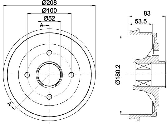 HELLA PAGID 8DT 355 302-801 - Bubanj kočnica www.molydon.hr