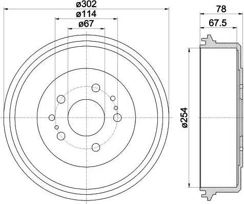 HELLA PAGID 8DT 355 302-201 - Bubanj kočnica www.molydon.hr