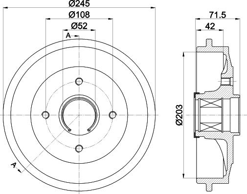 HELLA PAGID 8DT 355 302-741 - Bubanj kočnica www.molydon.hr