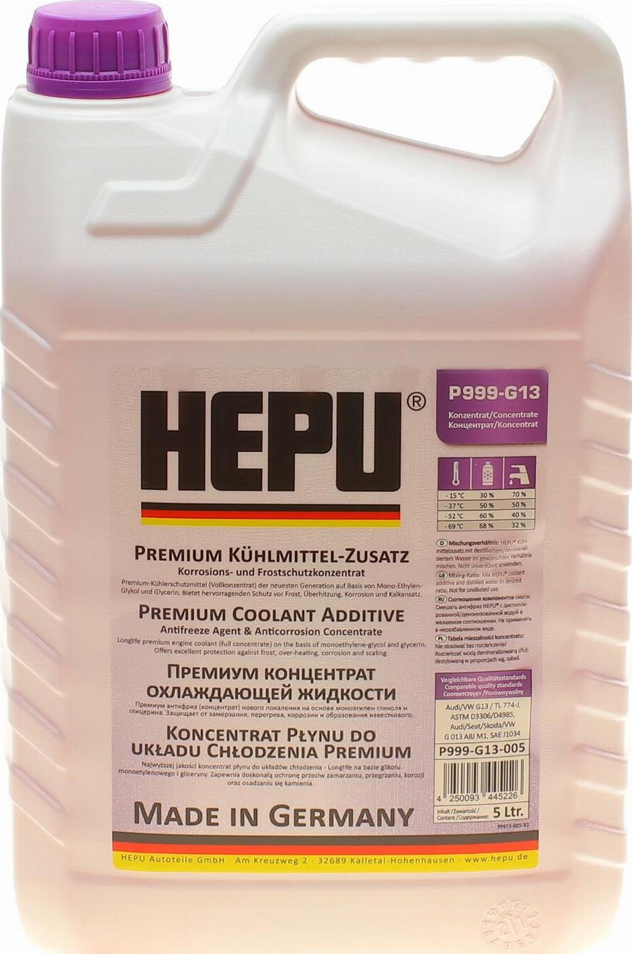 Hepu P999-G13-005 - Antifriz - zaštita od smrzavanja www.molydon.hr