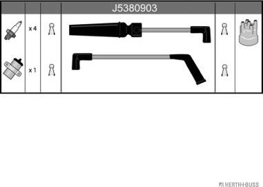 Herth+Buss Jakoparts J5380903 - Set kablova za paljenje www.molydon.hr