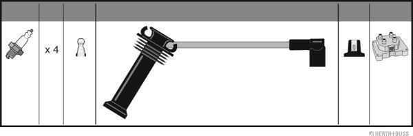 Herth+Buss Jakoparts J5383044 - Set kablova za paljenje www.molydon.hr