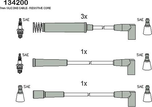 Hitachi 134200 - Set kablova za paljenje www.molydon.hr