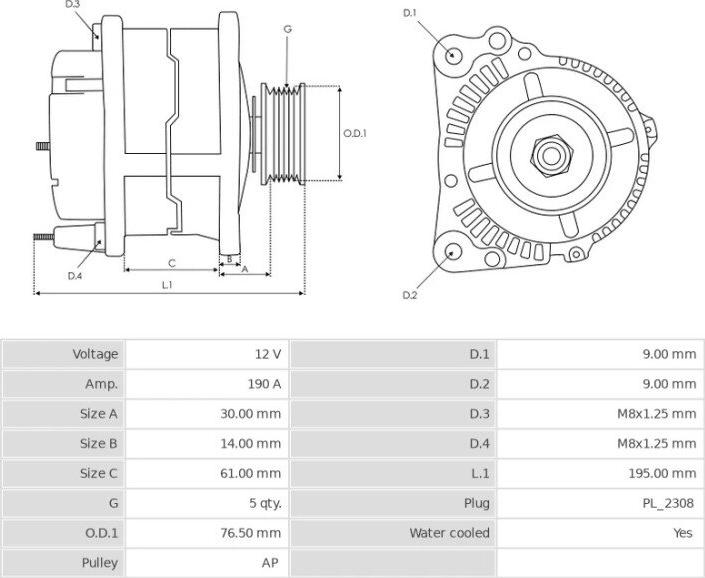 Hitachi LR1190-909 - Alternator www.molydon.hr