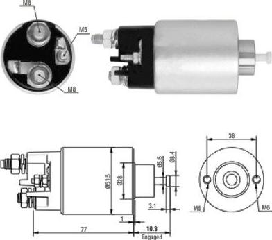 Hoffer 46014 - Elektromagnetni Prekidač, starter www.molydon.hr