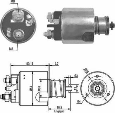 Hoffer 46087 - Elektromagnetni Prekidač, starter www.molydon.hr