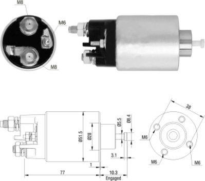 Hoffer 46157 - Elektromagnetni Prekidač, starter www.molydon.hr