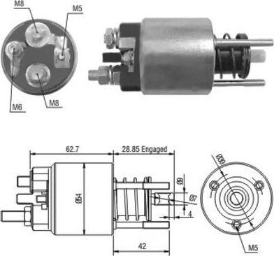 Hoffer 46128 - Elektromagnetni Prekidač, starter www.molydon.hr