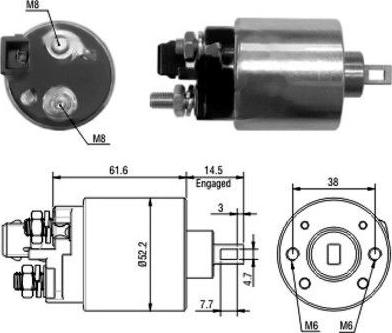 Hoffer 46123 - Elektromagnetni Prekidač, starter www.molydon.hr