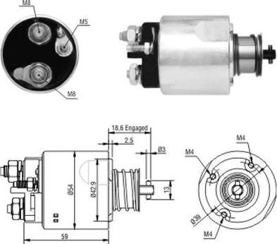 Hoffer 46176 - Elektromagnetni Prekidač, starter www.molydon.hr