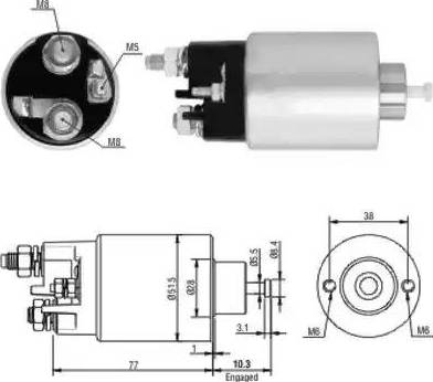 Hoffer 6646014 - Elektromagnetni Prekidač, starter www.molydon.hr