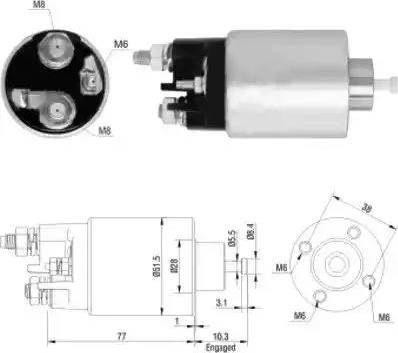 Hoffer 6646157 - Elektromagnetni Prekidač, starter www.molydon.hr