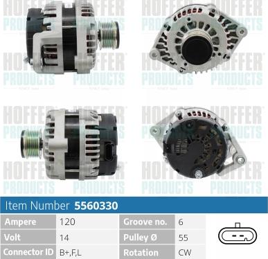 Hoffer H5560330 - Alternator www.molydon.hr