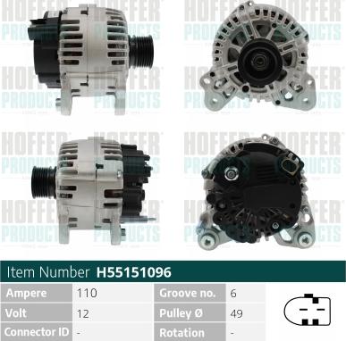 Hoffer H55151096 - Alternator www.molydon.hr