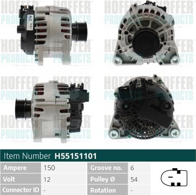 Hoffer H55151101 - Alternator www.molydon.hr