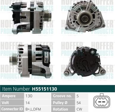 Hoffer H55151130 - Alternator www.molydon.hr