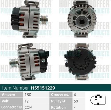 Hoffer H55151229 - Alternator www.molydon.hr