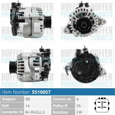 Hoffer H5510057 - Alternator www.molydon.hr