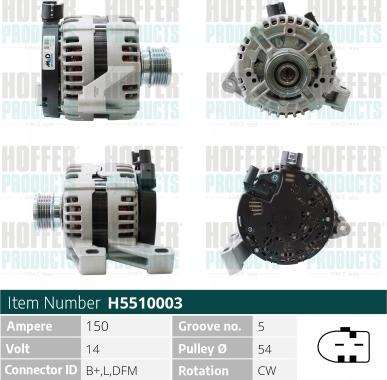 Hoffer H5510003 - Alternator www.molydon.hr