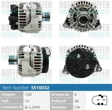 Hoffer H5510032 - Alternator www.molydon.hr