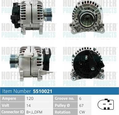 Hoffer H5510021 - Alternator www.molydon.hr