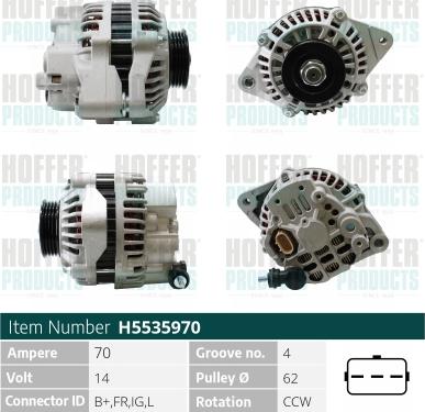 Hoffer H5535970 - Alternator www.molydon.hr