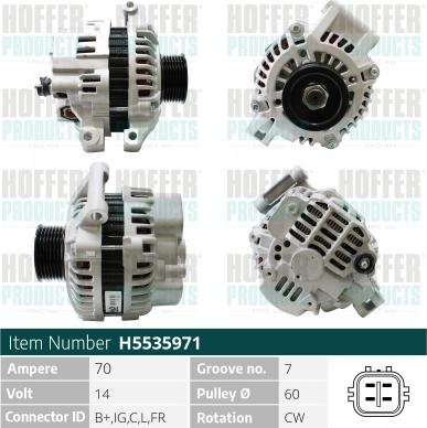 Hoffer H5535971 - Alternator www.molydon.hr