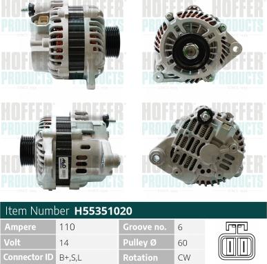 Hoffer H55351020 - Alternator www.molydon.hr