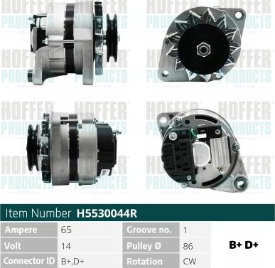 Hoffer H5530044R - Alternator www.molydon.hr