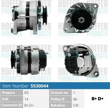 Hoffer H5530044 - Alternator www.molydon.hr