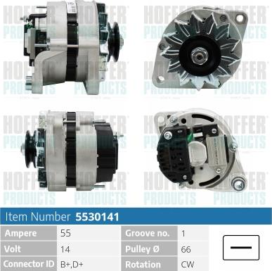 Hoffer H5530141 - Alternator www.molydon.hr