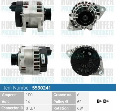 Hoffer H5530241 - Alternator www.molydon.hr