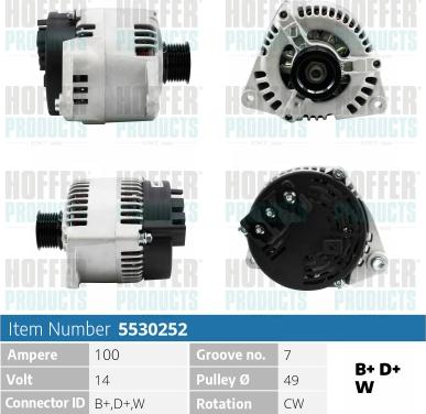 Hoffer H5530252 - Alternator www.molydon.hr