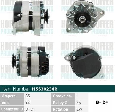 Hoffer H5530234R - Alternator www.molydon.hr