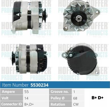 Hoffer H5530234 - Alternator www.molydon.hr