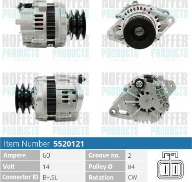 Hoffer H5520121 - Alternator www.molydon.hr