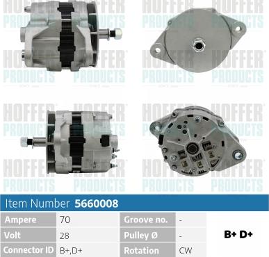 Hoffer H5660008 - Alternator www.molydon.hr