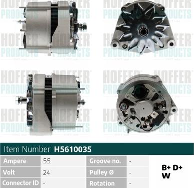 Hoffer H5610035 - Alternator www.molydon.hr