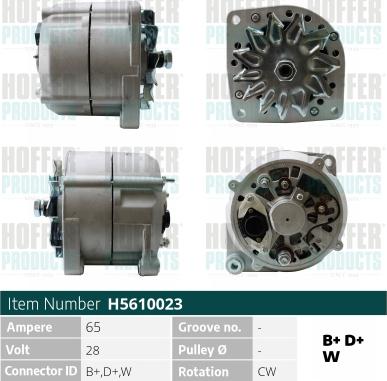 Hoffer H5610023 - Alternator www.molydon.hr