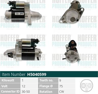 Hoffer H5040599 - Starter www.molydon.hr